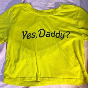 SHEIN Bright Yellow Crop Top